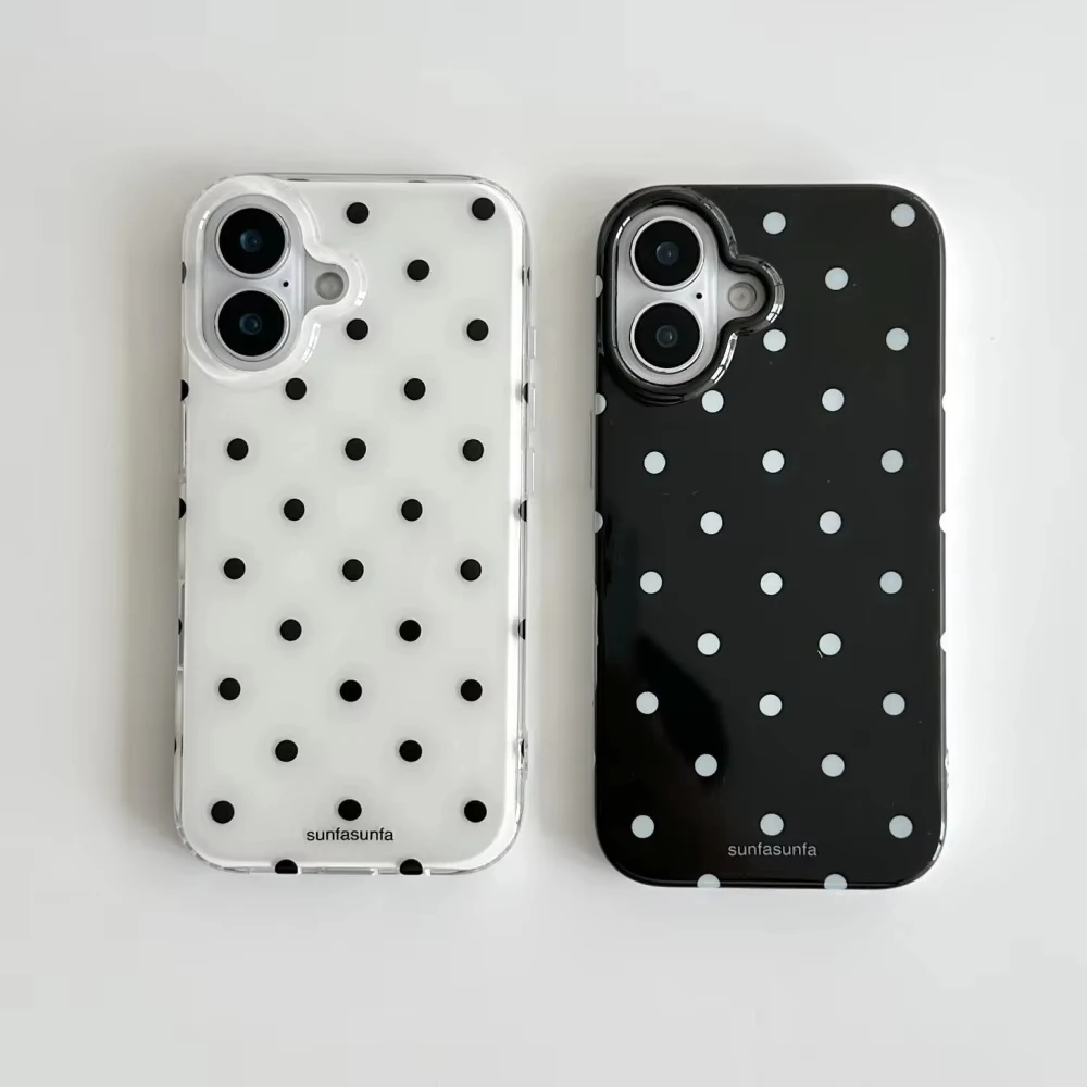 Phone Cases Y2K - Custodia per telefono minimalista a pois