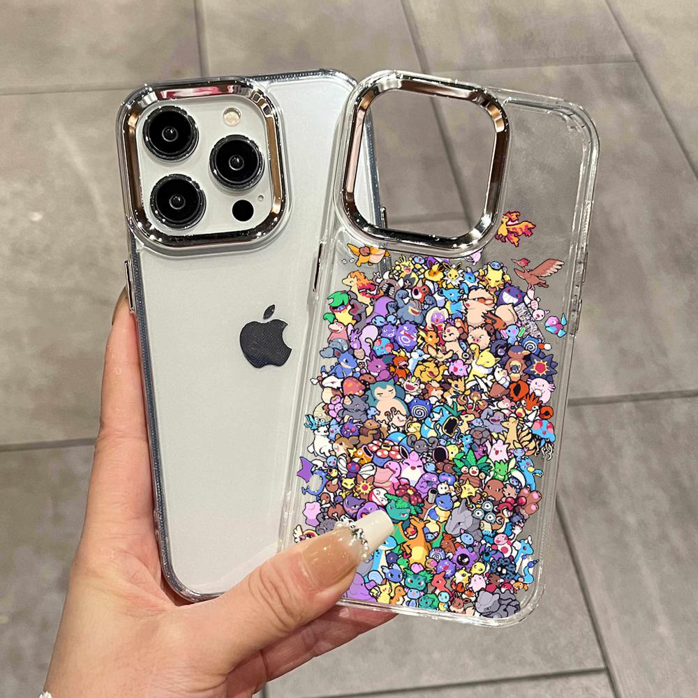 Phone Cases Y2K - Cover Trasparente Y2K con Simpatici Cartoni