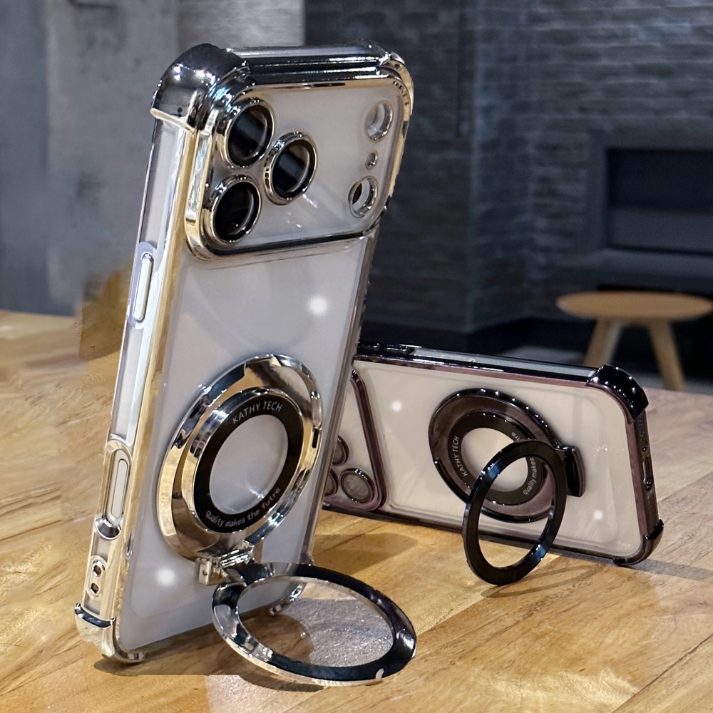 Luxury Plating Case - Custodia con supporto luminoso con placcatura