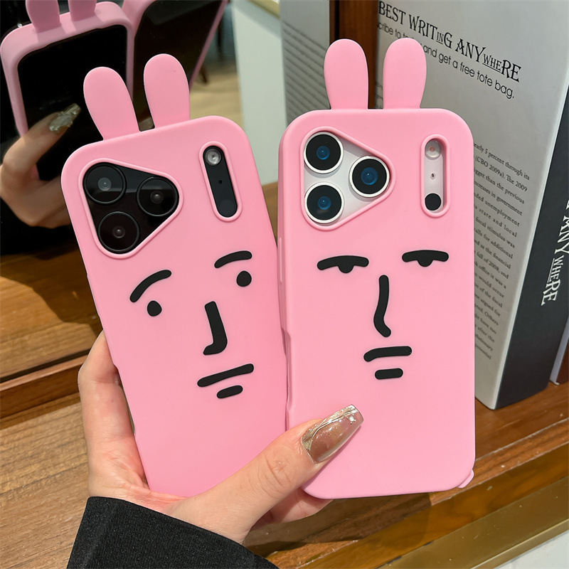 Phone Cases Cute Iphone 14 - Kawaii 3D Divertente Cartone Animato Rosa