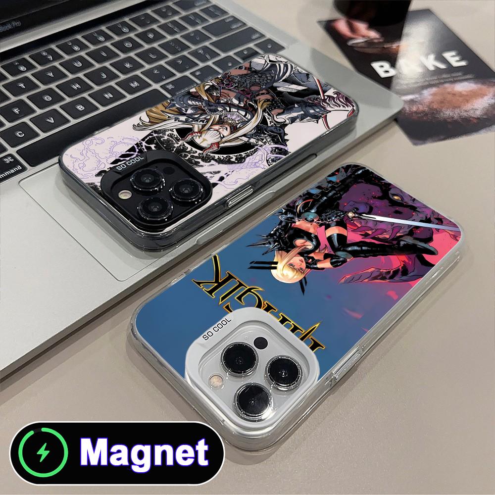 Phone Cases 13 - Cover Magnetica Colorata Argento Magik Illyana