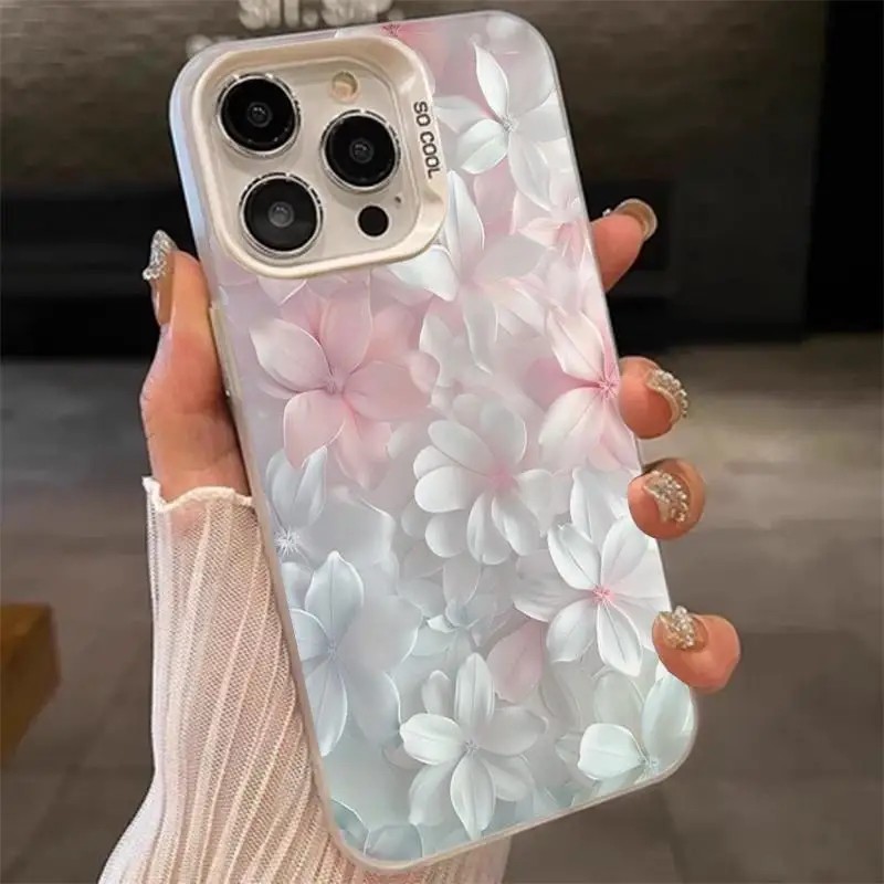 Phone Cases Xs Max - Custodia Rosa Floreale Antiurto con Protezione