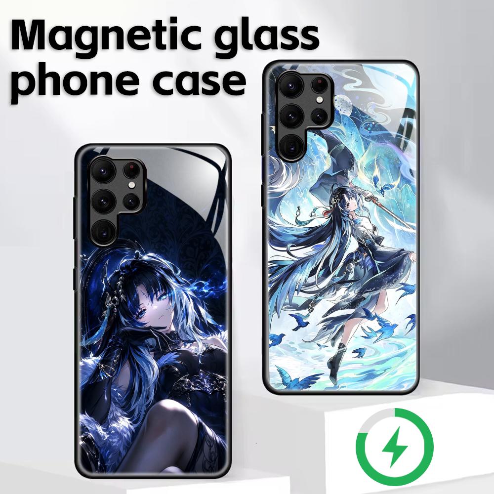 Phone Cases Samsung S25 Ultra - Custodia magnetica in vetro Wuthering Waves