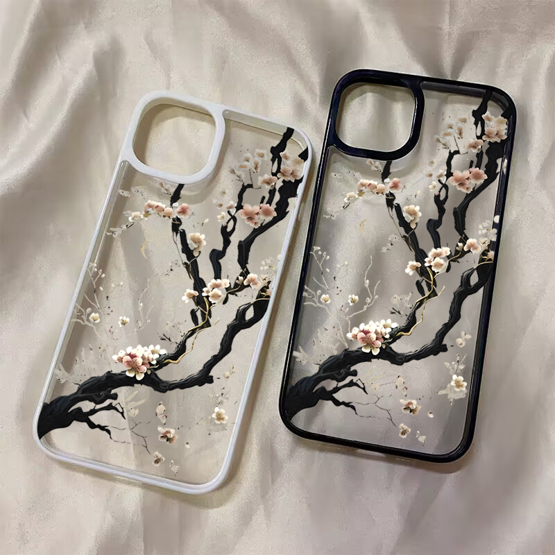 Phone Cases Drawing - Custodia per telefono artistica cinese Plum
