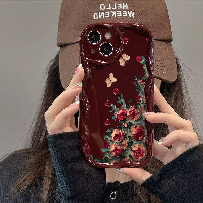 Phone Cases Drawing - Custodia per telefono con motivo floreale