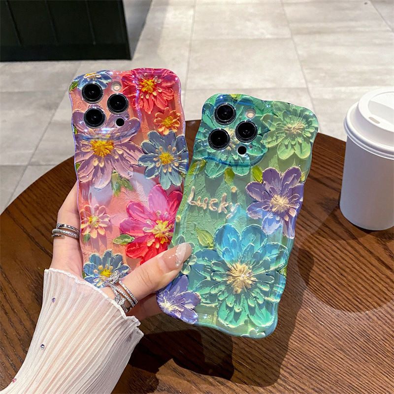 Phone Cases Drawing - Custodia per telefono in silicone ondulato