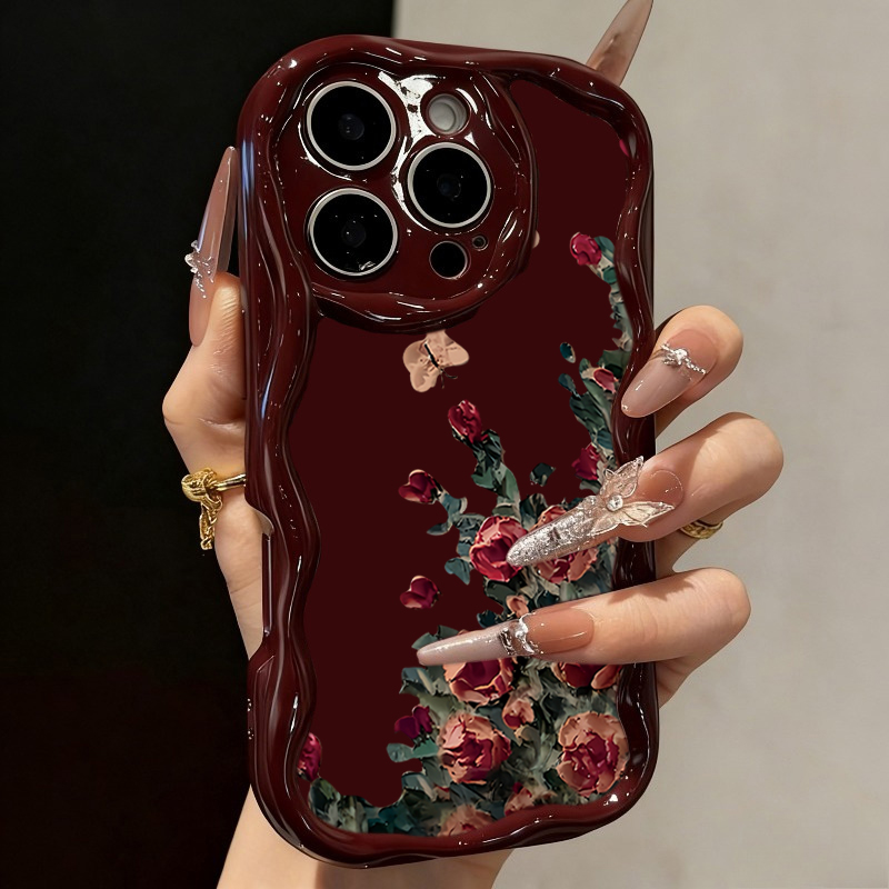 Phone Cases Drawing - Custodia per telefono con motivo floreale