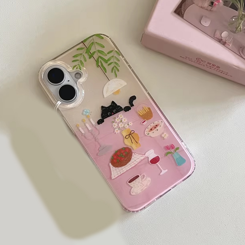 Cover Nera Creativa Y2K con Ga - Phone Cases Y2K recensione e prezzo
